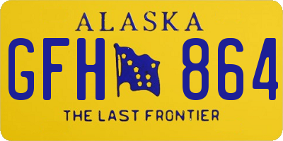 AK license plate GFH864