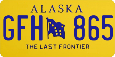 AK license plate GFH865
