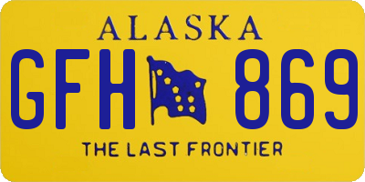 AK license plate GFH869