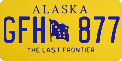 AK license plate GFH877