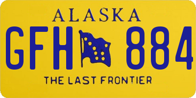 AK license plate GFH884