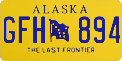 AK license plate GFH894