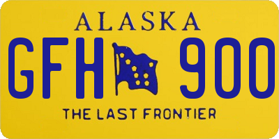 AK license plate GFH900
