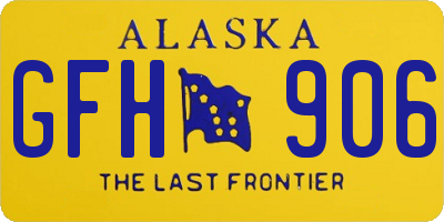 AK license plate GFH906