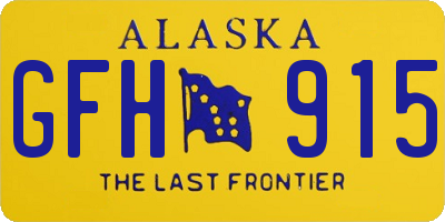 AK license plate GFH915