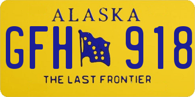 AK license plate GFH918