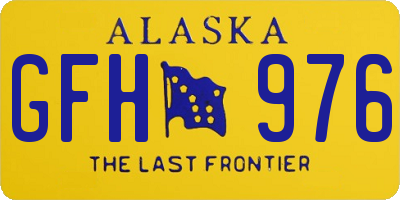 AK license plate GFH976