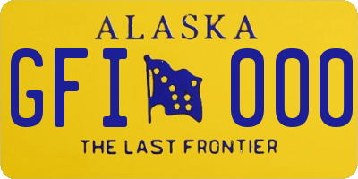 AK license plate GFI000