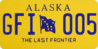 AK license plate GFI005