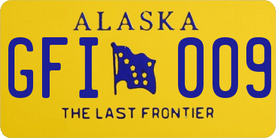 AK license plate GFI009