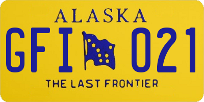 AK license plate GFI021
