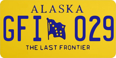 AK license plate GFI029