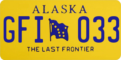 AK license plate GFI033