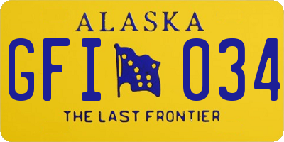 AK license plate GFI034