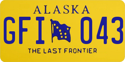 AK license plate GFI043