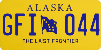 AK license plate GFI044