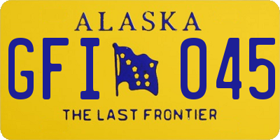 AK license plate GFI045