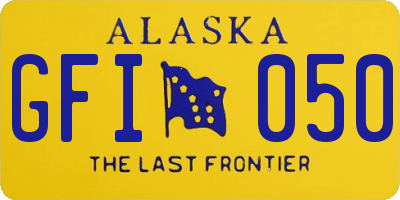 AK license plate GFI050