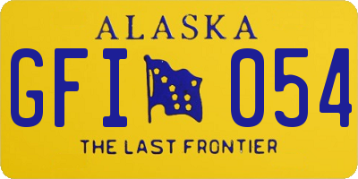 AK license plate GFI054