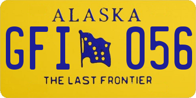 AK license plate GFI056