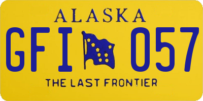 AK license plate GFI057
