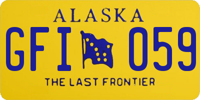 AK license plate GFI059
