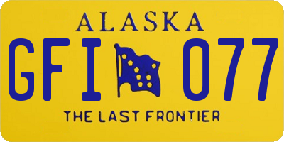 AK license plate GFI077