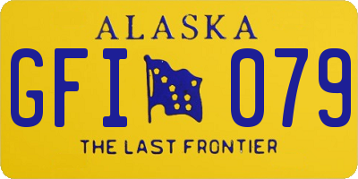 AK license plate GFI079