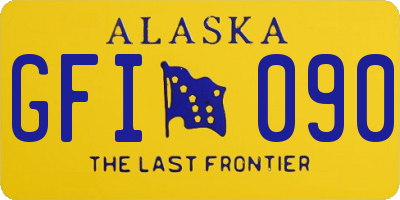 AK license plate GFI090