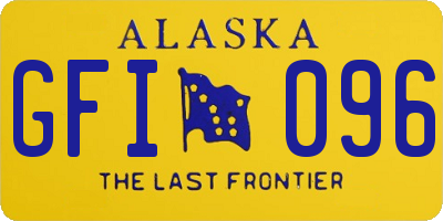 AK license plate GFI096