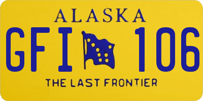 AK license plate GFI106