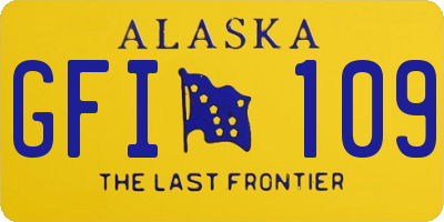 AK license plate GFI109