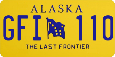AK license plate GFI110