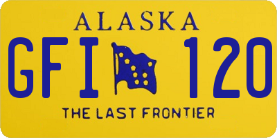 AK license plate GFI120