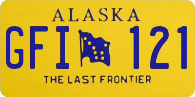 AK license plate GFI121