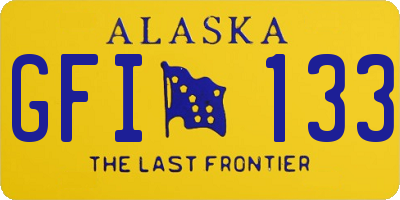 AK license plate GFI133