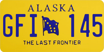 AK license plate GFI145