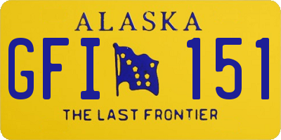AK license plate GFI151