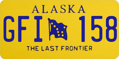 AK license plate GFI158