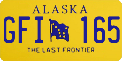 AK license plate GFI165