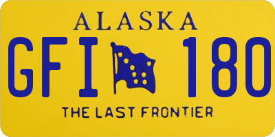 AK license plate GFI180
