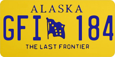 AK license plate GFI184