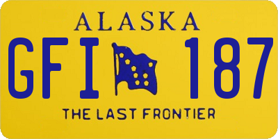 AK license plate GFI187