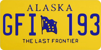 AK license plate GFI193