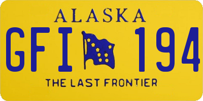 AK license plate GFI194