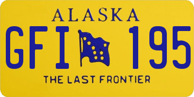 AK license plate GFI195