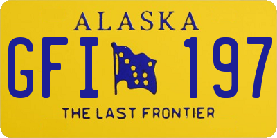 AK license plate GFI197