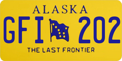 AK license plate GFI202