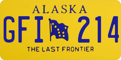 AK license plate GFI214