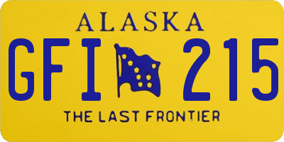 AK license plate GFI215